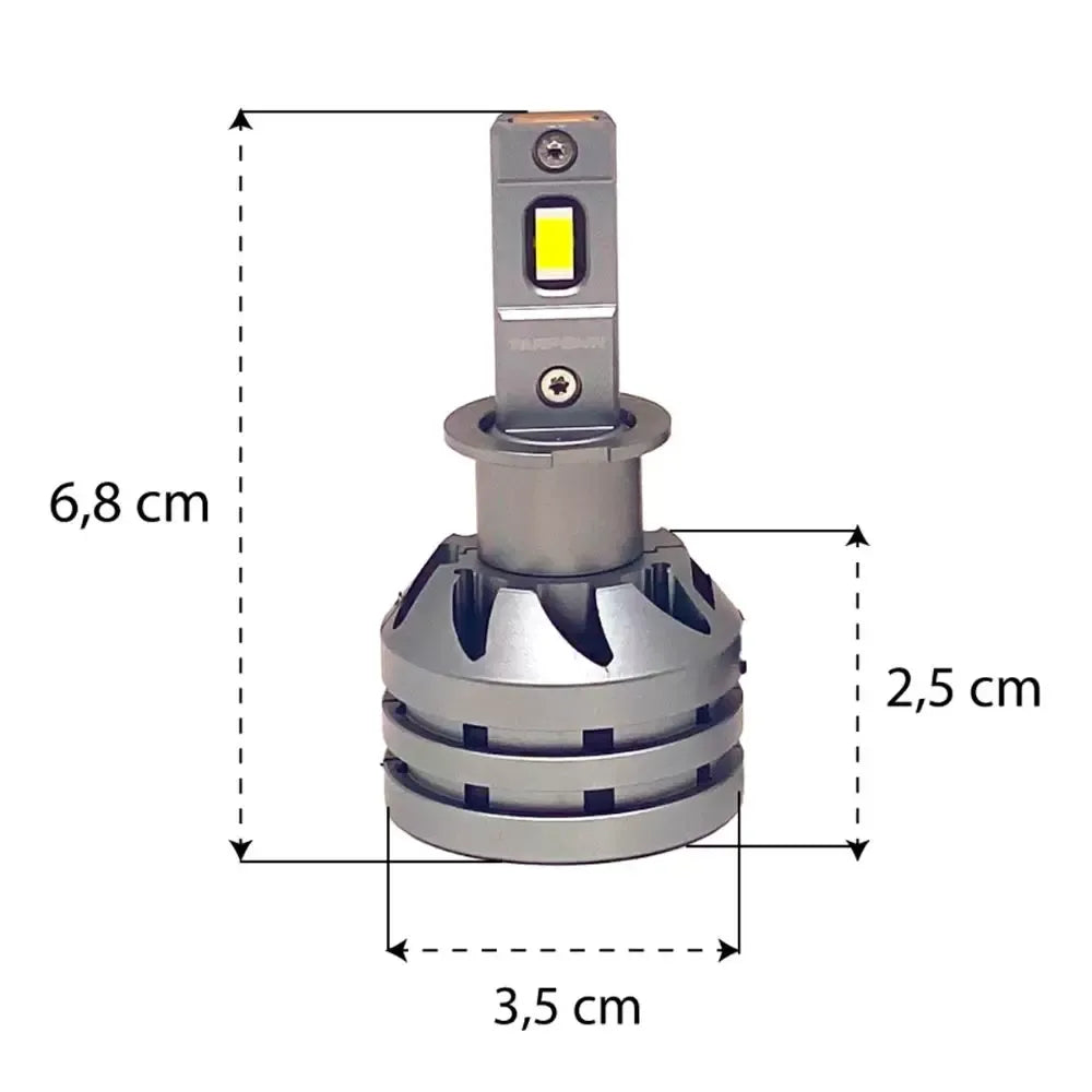 Kit Lâmpadas Led Tarponn TP-6411 TX5 Pro H3 Lumens 4000k 50w Kit Lâmpadas Led Tarponn TP-6411 TX5 Pro H3 Lumens 4000k 50w
